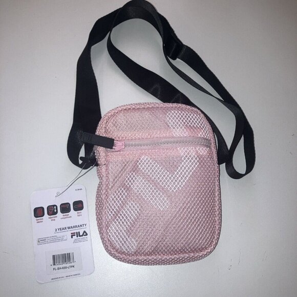 Fila Womens Pink Adjustable Strap Inner Pocketl Zipper Crossbody Bag New - Picture 1 of 7